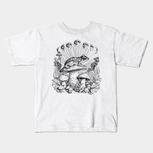 cottagecore frog Kids T-Shirt